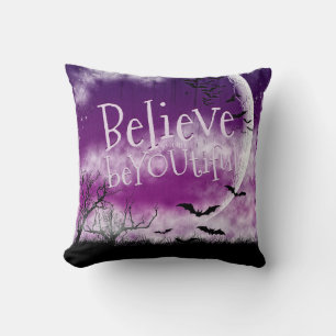 SuperMoon Believe you are beYOUtiful Bathroom Scal Throw Pillow