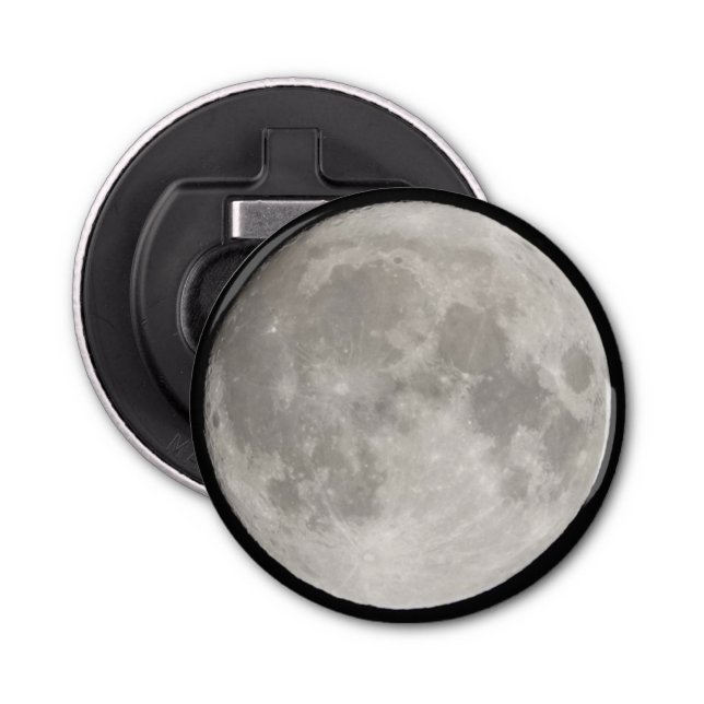 Supermoon Button Bottle Opener (Front)