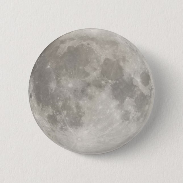 Supermoon in black sky 2 inch round button (Front)