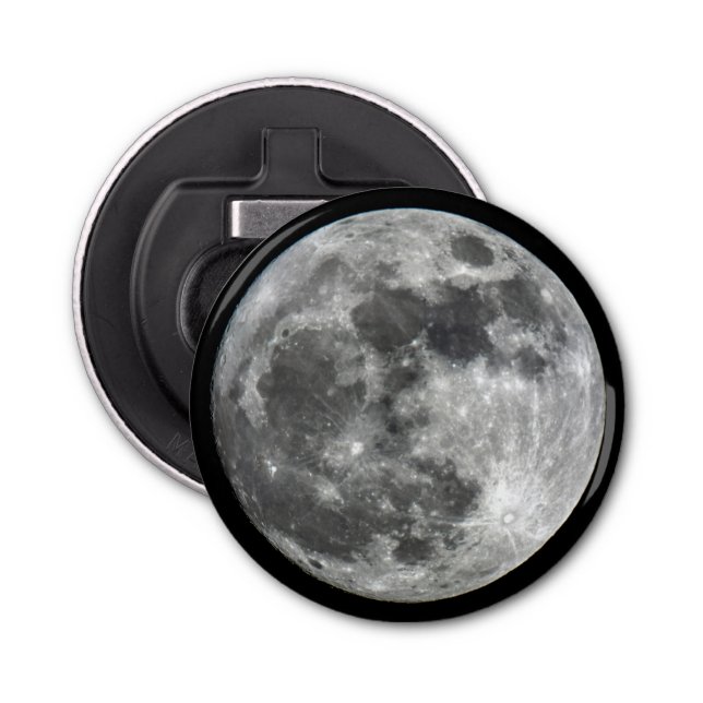 Supermoon Moon Magnet Backed Bottle Opener (Front)