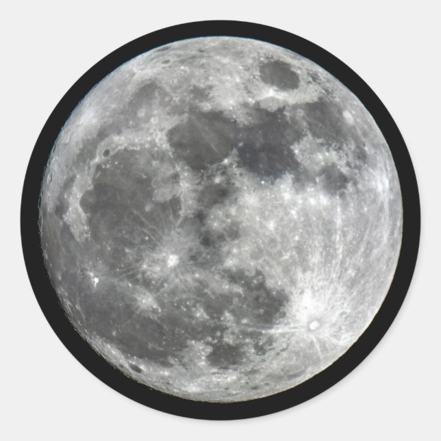Supermoon Moon Round Sticker (Front)