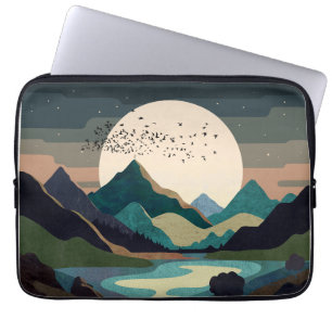 Supermoon On The Lake Laptop Sleeve