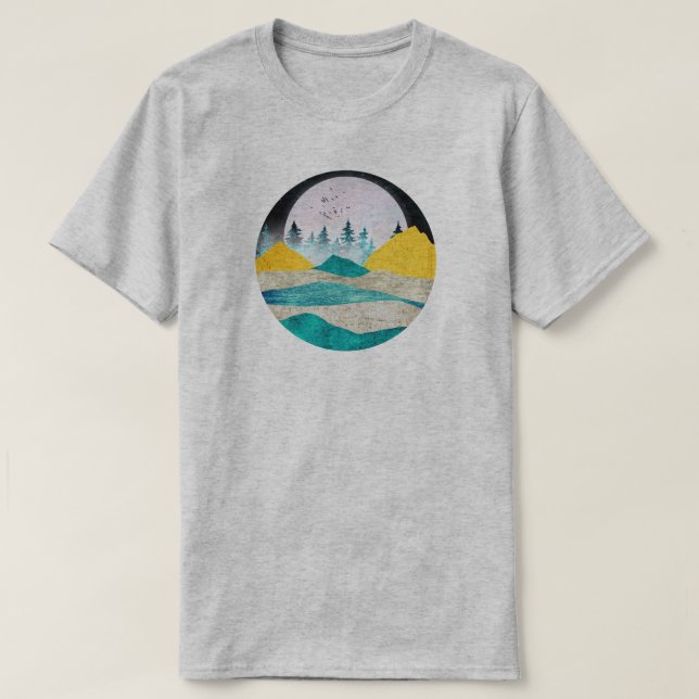 Supermoon Rising Landscape T-Shirt (Design Front)