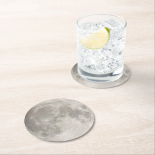 Supermoon Round Paper Coaster