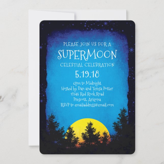 Supermoon Viewing Party Invitation (Front)
