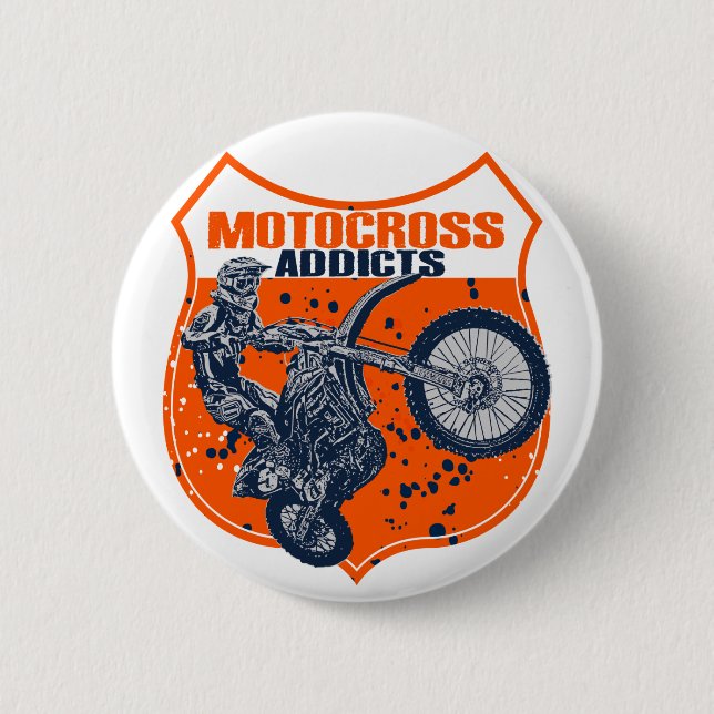 Supermoto addicts 2 inch round button (Front)