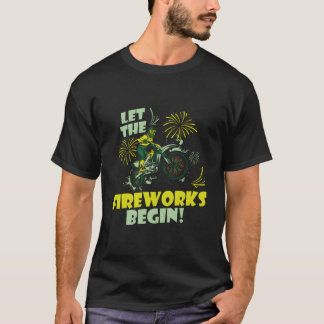 Supermoto Fireworks Mx Motocross Dirt Biking 4Th O T-Shirt