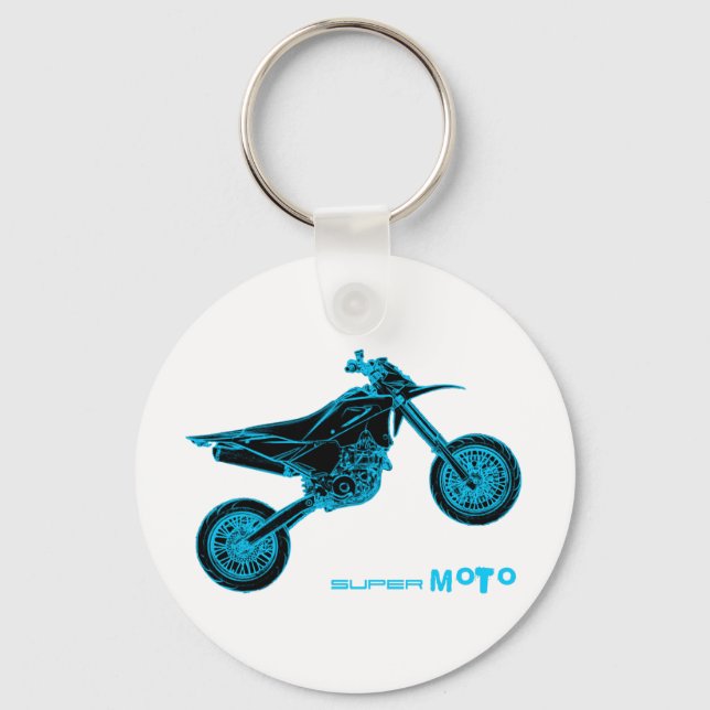 SuperMoto Wheelie Keychain (Front)
