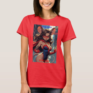 SuperMouse Woman Got Powers women red T-shirt