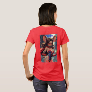 SuperMouse Woman Got Powers women red T-shirt back