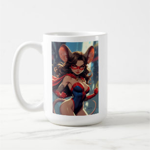 SuperMouse Woman white right hand mug