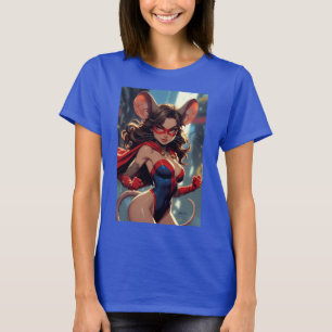 SuperMouse Woman women blue T-shirt
