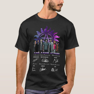 Supernatural 15 Years Dean Sam Castiel Signature G T-Shirt