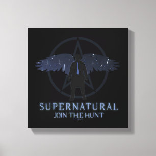 Supernatural Castiel Falling Stars Graphic Canvas Print