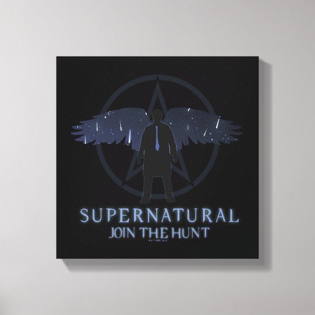 Supernatural Castiel Falling Stars Graphic Canvas Print (Front)