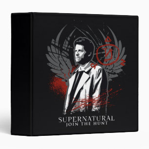 Supernatural Castiel Graffiti Graphic Binder