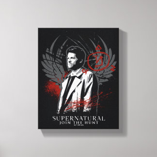 Supernatural Castiel Graffiti Graphic Canvas Print