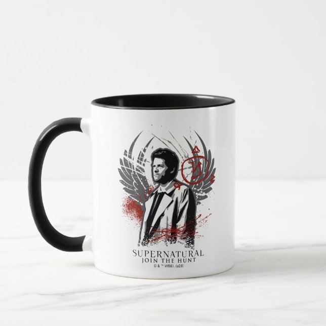 Supernatural Castiel Graffiti Graphic Mug (Left)