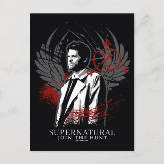 Supernatural Castiel Graffiti Graphic Postcard
