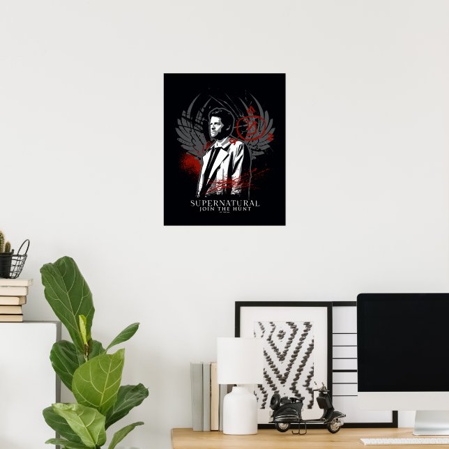Supernatural Castiel Graffiti Graphic Poster (Home Office)