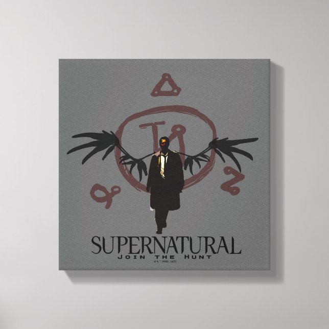 Supernatural Castiel Illustration Canvas Print (Front)