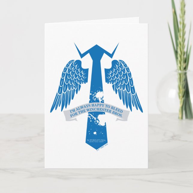 Supernatural Castiel Tie Quote Graphic Card (Front)