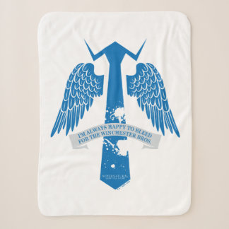 Supernatural Castiel Tie Quote Graphic Sherpa Blanket
