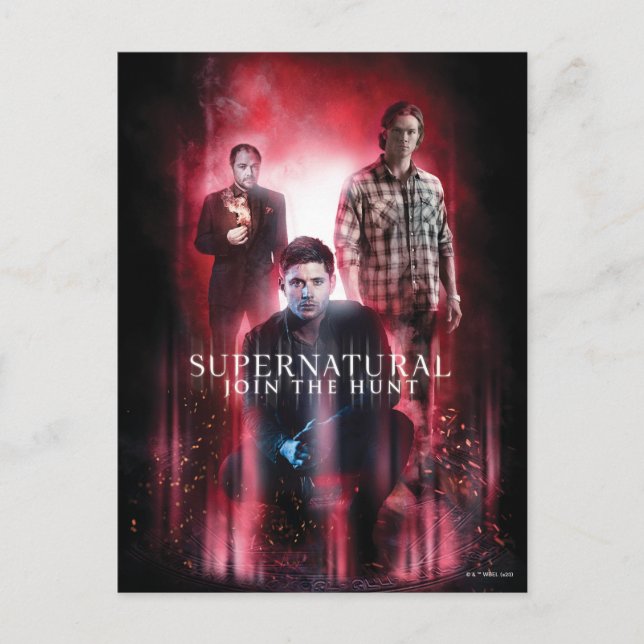 Supernatural Crowley, Dean, and Sam Postcard (Front)