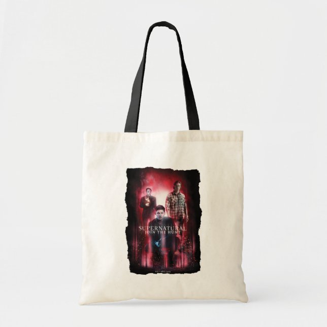 Supernatural Crowley, Dean, and Sam Tote Bag (Front)