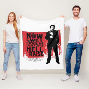 Supernatural Crowley Quote Graphic Fleece Blanket
