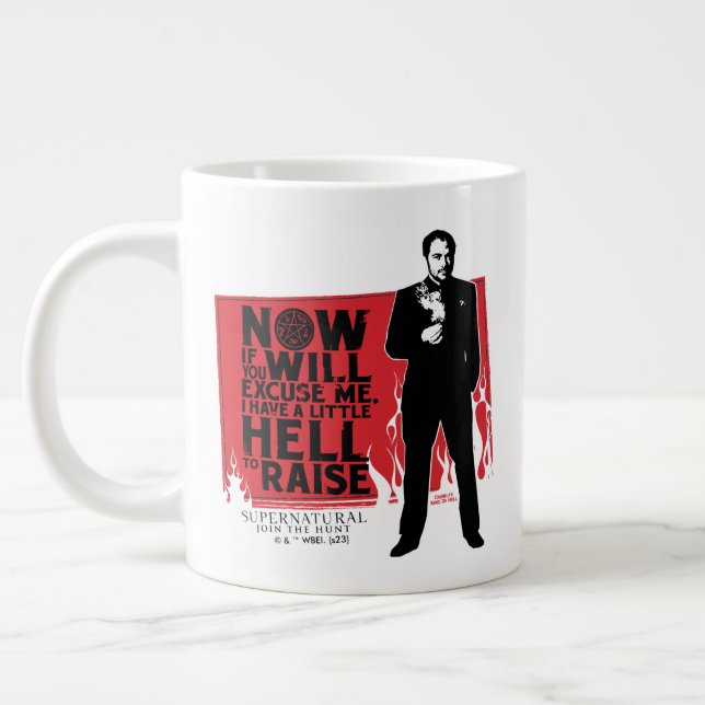 Supernatural Crowley Quote Graphic Large Coffee Mug (Left)