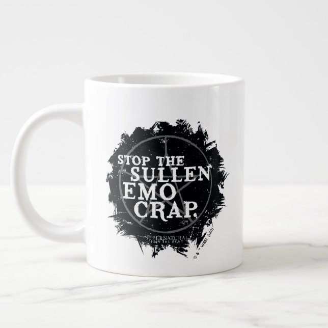 Supernatural "Emo" Quote Large Coffee Mug (Left)
