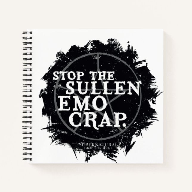 Supernatural "Emo" Quote Notebook (Front)