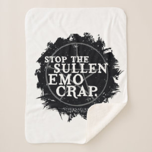 Supernatural "Emo" Quote Sherpa Blanket