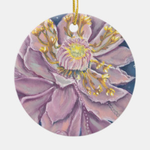 Supernatural Flower Ceramic Ornament
