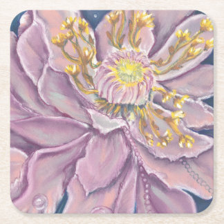 Supernatural Flower Square Paper Coaster