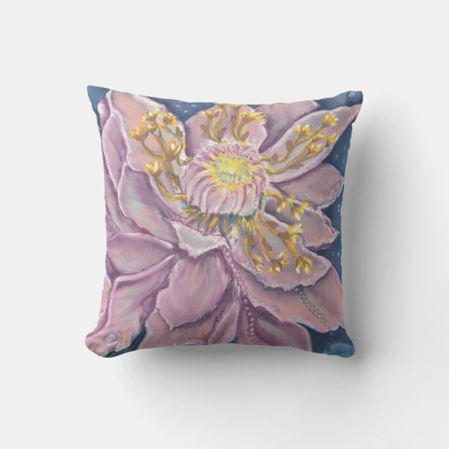 Supernatural Flower Throw Pillow (Front)