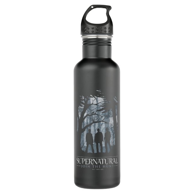 Supernatural Forest Silhouette Graphic 710 Ml Water Bottle (Front)