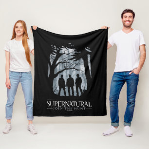 Supernatural Forest Silhouette Graphic Fleece Blanket