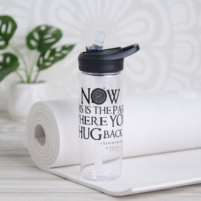 Supernatural "Hug Back" Quote Water Bottle (Yoga)