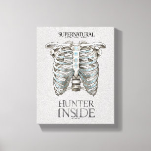 Supernatural "Hunter Inside" Ribcage Graphic Canvas Print