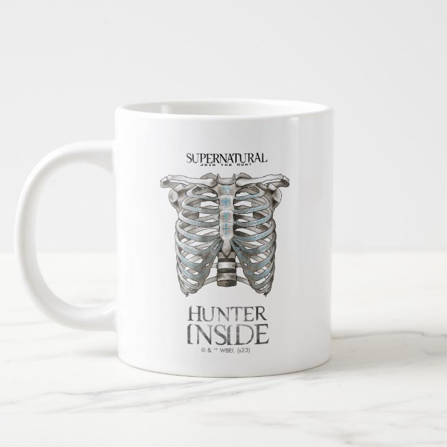 Supernatural "Hunter Inside" Ribcage Graphic Large Coffee Mug (Left)