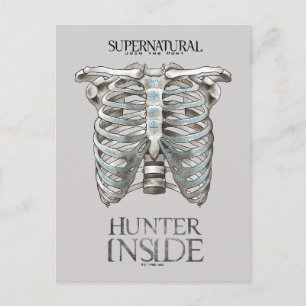 Supernatural "Hunter Inside" Ribcage Graphic Postcard