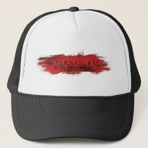 Supernatural "Join the Hunt" Red Splash Trucker Hat
