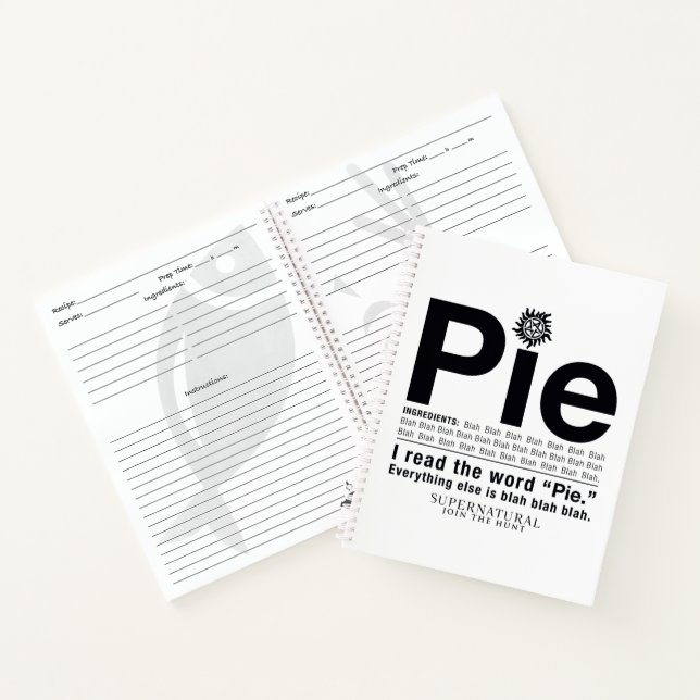 Supernatural "Pie" Quote Notebook (Inside)