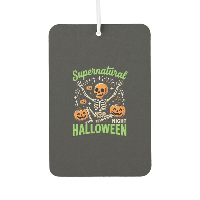 Supernatural Skeleton Halloween Vector Design_1 Air Freshener (Front)