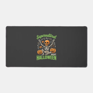 Supernatural Skeleton Halloween Vector Design_1 Desk Mat