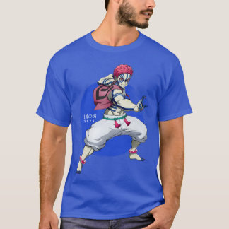 Supernatural Striped Warrior Intense Anime Combat  T-Shirt