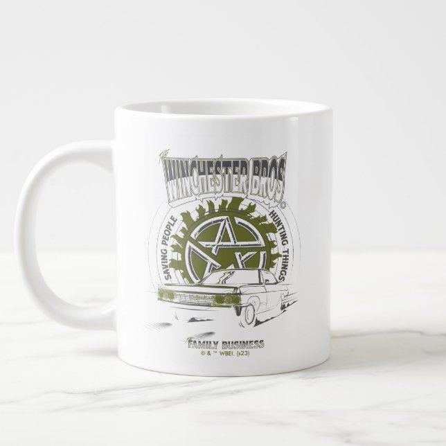 Supernatural "The Winchester Bros" Car Graphic Large Coffee Mug (Left)