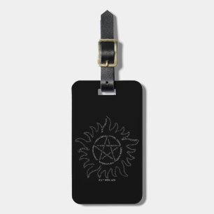 Supernatural Typography Pentagram Luggage Tag